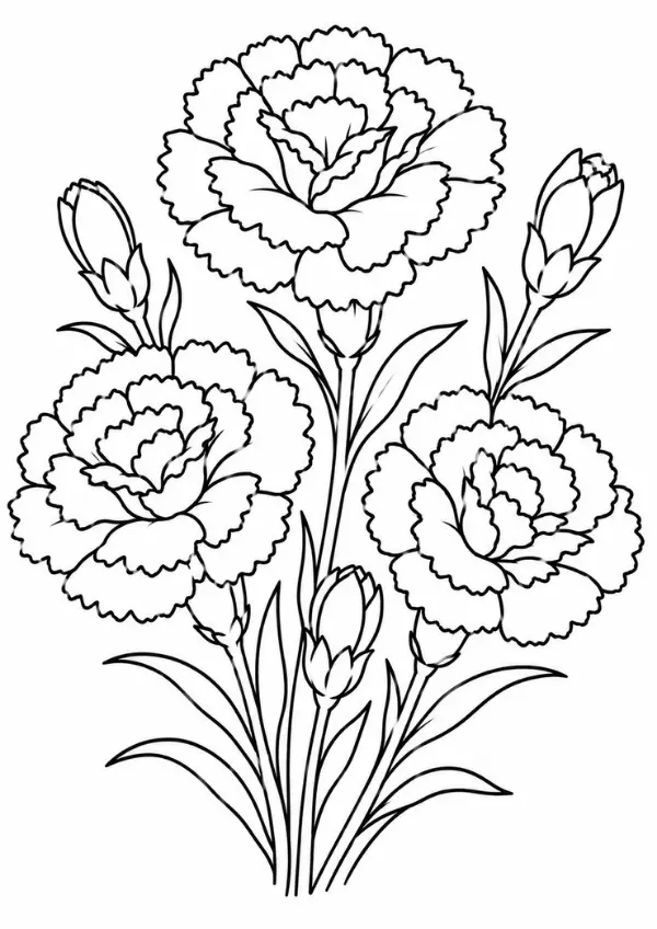 Risco de flores pronto para imprimir