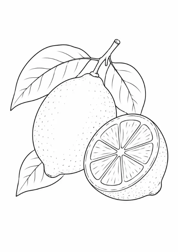 Risco pronto para pintar de frutas